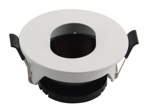 Beépíthető spot lámpatest, ovális fehér fedlap, GU10-es foglalat, MAX 35W, IP20, ф80x42 mm