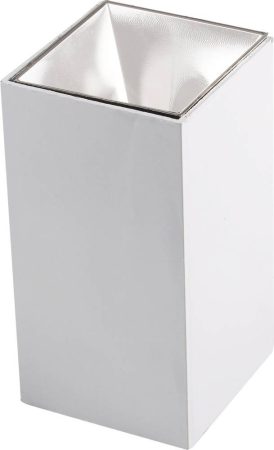 Felületre szerelhető lámpatest, négyzetes, fehér házas-fehér belső, GU10-es foglalat, MAX 35W, IP20, 74x140 mm