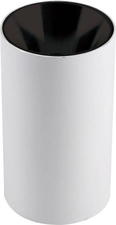 Felületre szerelhető lámpatest, henger alakú, fehér házas-fekete belső, GU10-es foglalat, MAX 35W, IP20, ф80x140 mm