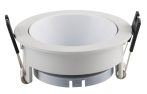   Beépíthető spot lámpatest, kör, fehér házas - fehér belső GU10-es foglalat, MAX 35W, IP20, ф79x32 mm