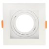 Beépíthető spot keret, négyzetes, GU10-es foglalat, fehér, MAX 35W, IP20, 102x102x42 mm