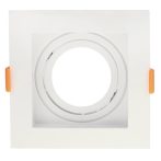 Beépíthető spot keret, négyzetes, GU10-es foglalat, fehér, MAX 35W, IP20, 102x102x42 mm Beépíthető spot keret, négyzetes, GU10-es foglalat, fehér, MAX 35W, IP20, 102x102x42 mm
