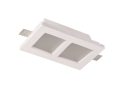   Beépíthető, keret nélküli spot lámpatest,négyzetes, 2*GU10-es foglalat, MAX 10W "Frosted"