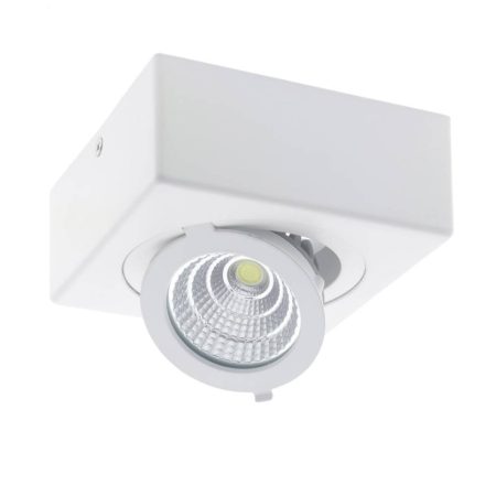 LED spotlámpa, 12W, COB, falra szerelhető, állítható, négyszögletes, fehér fény