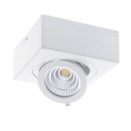   LED spotlámpa, 12W, COB, falra szerelhető, állítható, négyszögletes, meleg fehér fény