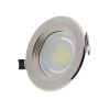 LED spotlámpa, 30W, COB, inox, kerek, meleg fehér fény