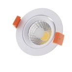   LED spotlámpa, 8W, COB, kerek, billenthető, meleg fehér fény