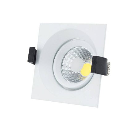 LED spotlámpa, 8W, COB, négyszögletes, billenthető, fehér fény