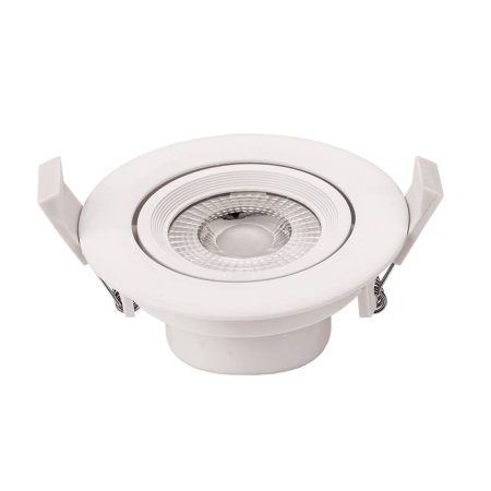 LED spotlámpa,5W, COB,kerek,billenthető, meleg fehér fény, 230V, 375LM