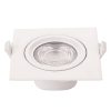 LED spotlámpa,10W, COB,négyzet,billenthető, fehér fény, 230V, 750LM