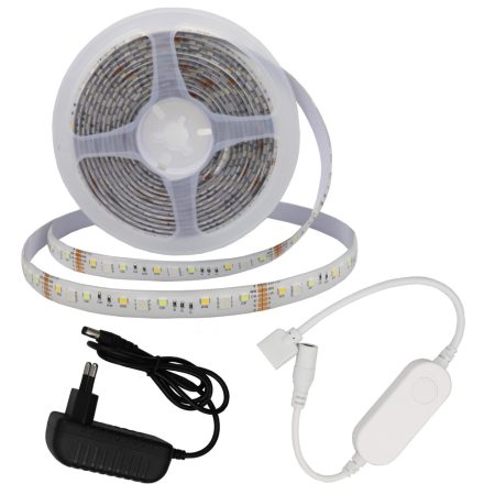 RGB LED szalag SMART3:3m DC12V 5050 RGB+2835 CCT 60SMD/m IP20 LED szalag+tápegység+wifi vezérlő - 6W/m,360lm/m,12mm