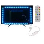   RGB LED szalag TV szett: 2m DC5V 5050RGB+2835 3000K 60SMD/m IP20 LED szalag+wifi vezérlő és távirányító - 4W/m; 240lm/m; 10mm