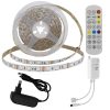 RGB LED Bluetooth02: 5m DC12V 5050 60SMD/m IP20 RGB LED szalag+adapter tápegység+Bluetooth vezérlő+távirányító - 8W/m,480lm/m,10mm