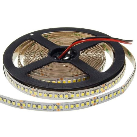 LED szalag, 2835, 24V, 196 SMD/m, vízálló, meleg fehér fény