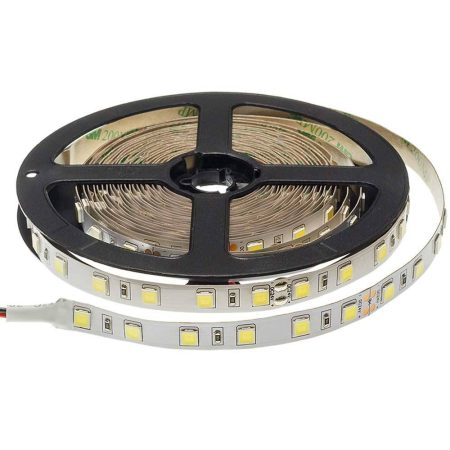 LED szalag, 5054, 24V, 60 SMD/m, vízálló, semleges fehér fény