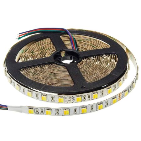 LED szalag, 5025, 24V, 60 SMD/m, vízálló, 16W/m, CCT