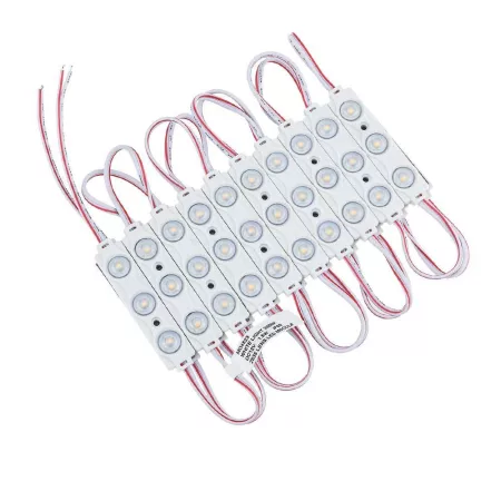 3-as lencsés modul, 2835, 160°, 1,5W, IP65 - 6500K