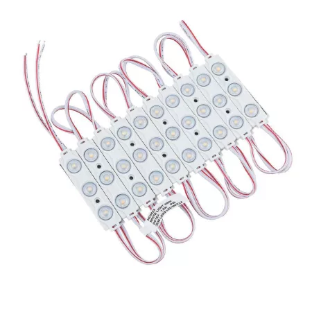 3-as lencsés modul, 2835, 160°, 1,5W, IP65 - 10000K