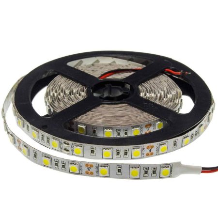 LED szalag, 5050, 60 SMD/m, nem vízálló, semleges fehér fény