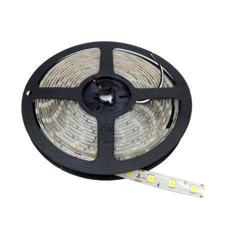 LED szalag, 5050, 60 SMD/m, vízálló, szilikon védőréteg, fehér fény