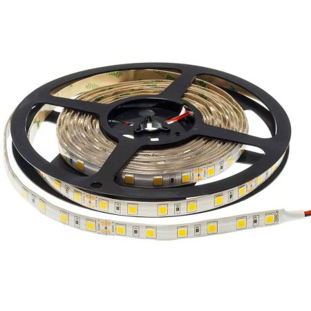 LED szalag, 5050, 24V, 60 SMD/m, vízálló, fehér fény
