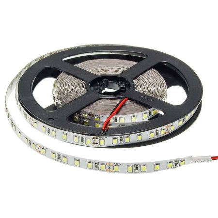 LED szalag, 2835, 24V, 120 SMD/m, nem vízálló, meleg fehér fény