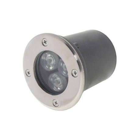 LED spotlámpa, 3W, padlóba építhető, kerek, fehér fény LED spotlámpa, 3W, padlóba építhető, kerek, fehér fény