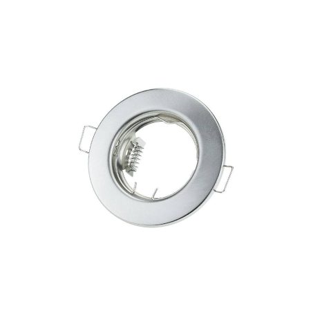 Beépíthető keret, kerek, fix, inox, 82x29mm Φ75mm, GU5.3- 2db