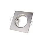   Beépíthető keret, kocka, fix, inox, 82x82x29mm, GU5.3- 2db
