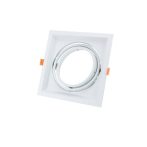   Beépíthető 1-es keret, kocka, mozgatható, fehér, 180x180x42mm, AR111