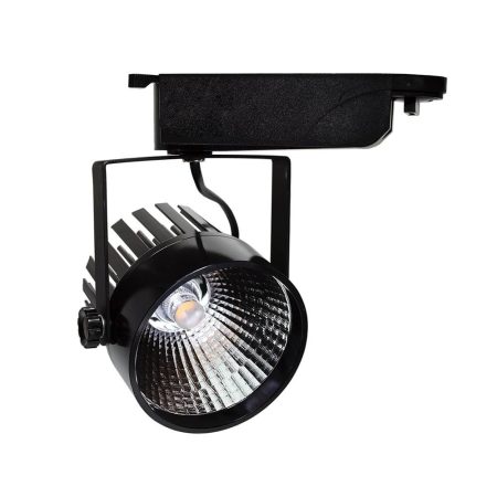 LED reflektor 12W, COB, fekete lámpatest, beltéri, fehér fény