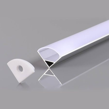 LED szalaghoz alumínium profil 16*16*10,5 mm - 2m - derékszögű, szürke
