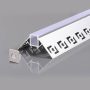 LED szalaghoz alumínium profil 53*25mm - 2m - szürke
