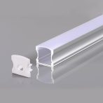  LED szalaghoz alumínium profil 17,2*14,4*12mm - 2m - szürke