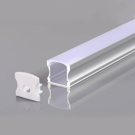 LED szalaghoz alumínium profil 17,2*14,4*12mm - 2m - szürke