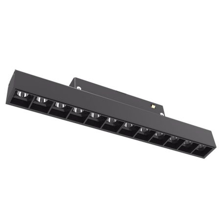 LED mágneses vonalvilágítás, DC48V, fix 12 pontvilágítás, 12W 4000K,24º 480lm, 220x22x45mm - M20 csatlakozó