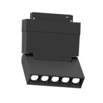   LED mágneses billenthető(45º) vonalvilágítás, nem dimmelhető, fekete külső, 800lm, DC 48V, 10W, 135*34*95mm,4000K