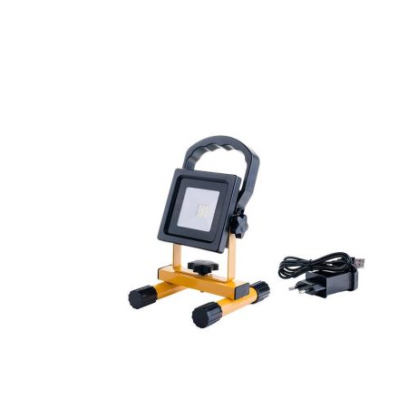 LED reflektor 10W, SMD, hordozható, akkumulátorral, 600LM 6000K - IP44