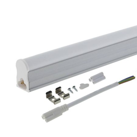 LED fénycső, T5, 31 cm, 4W, 230V, matt üveg, semleges fehér fény