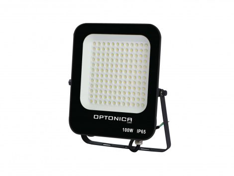 LED reflektor, 100W, 9000lm, AC230V, fekete ház, 90° IP65 4500K