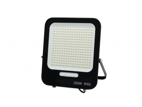 LED reflektor, 200W, 18000lm, AC230V, fekete ház, 90° IP65 6000K