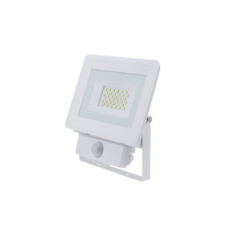 LED reflektor 30W, SMD fehér, szenzorral, meleg fehér fény - IP66