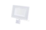   LED reflektor, 50W, SMD, fehér ház, 4000LM, 230V, 120° , 4500K - IP65 -szenzorral