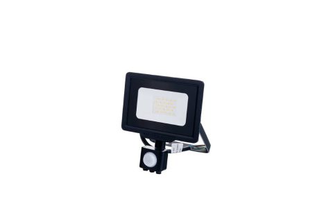LED reflektor, 20W, SMD, fekete ház, 1600LM, 230V, 120° , 6000K - IP65 -szenzorral
