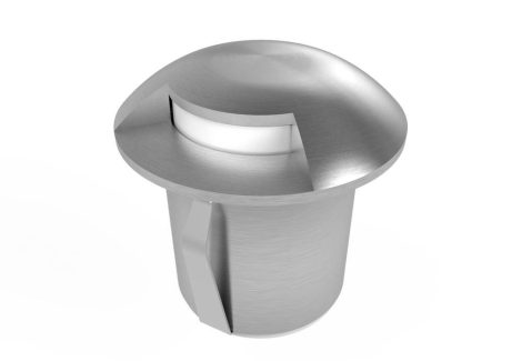 LED padlóba építhető spot, 1,3W, rozsdamentes acél ház, 24V DC;  IP68 - meleg fehér fény