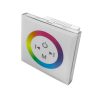 Dimmer RGB LED szalaghoz, fali, fehér üvegpanel, érintő vezérléssel Dimmer RGB LED szalaghoz, fali, fehér üvegpanel, érintő vezérléssel