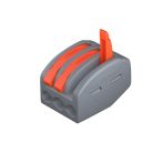   Szürke gyorscsatlakozó 3-es; 0,08-2,5mm²(18-12AWG) vezetékekhez; MAX 450V/32A