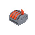   Szürke gyorscsatlakozó 4-es; 0,08-2,5mm²(18-12AWG) vezetékekhez; MAX 450V/32A