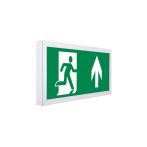 LED vészkijárat jelző, 3 óra, piktogramokkal