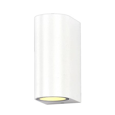 Fehér fali lámpa,alumínium,2* GU10-es foglalattal,230V, IP54
